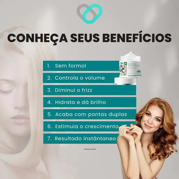 Hair Mask Pure® - Tratamento Capilar Intensivo (QUEIMA DE ESTOQUE 🔥)